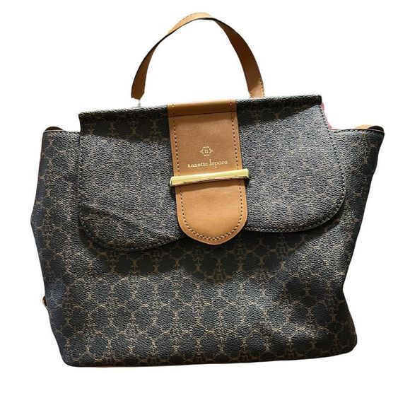 Nanette Lepore Signature Mini Backpack Purse Vegan Leather - Picture 1 of 13